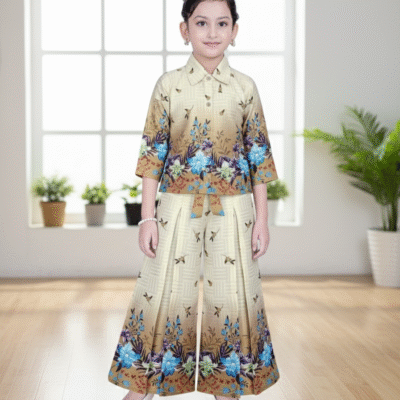 Floral Elegance Girls’ Co-Ord Set