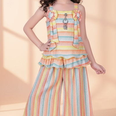 Rainbow Bliss Girls Plazzo Set