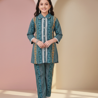 Emerald Charm Printed 2-Piece Suit