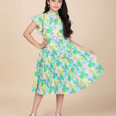 Spring Melody Pleated Floral Dress