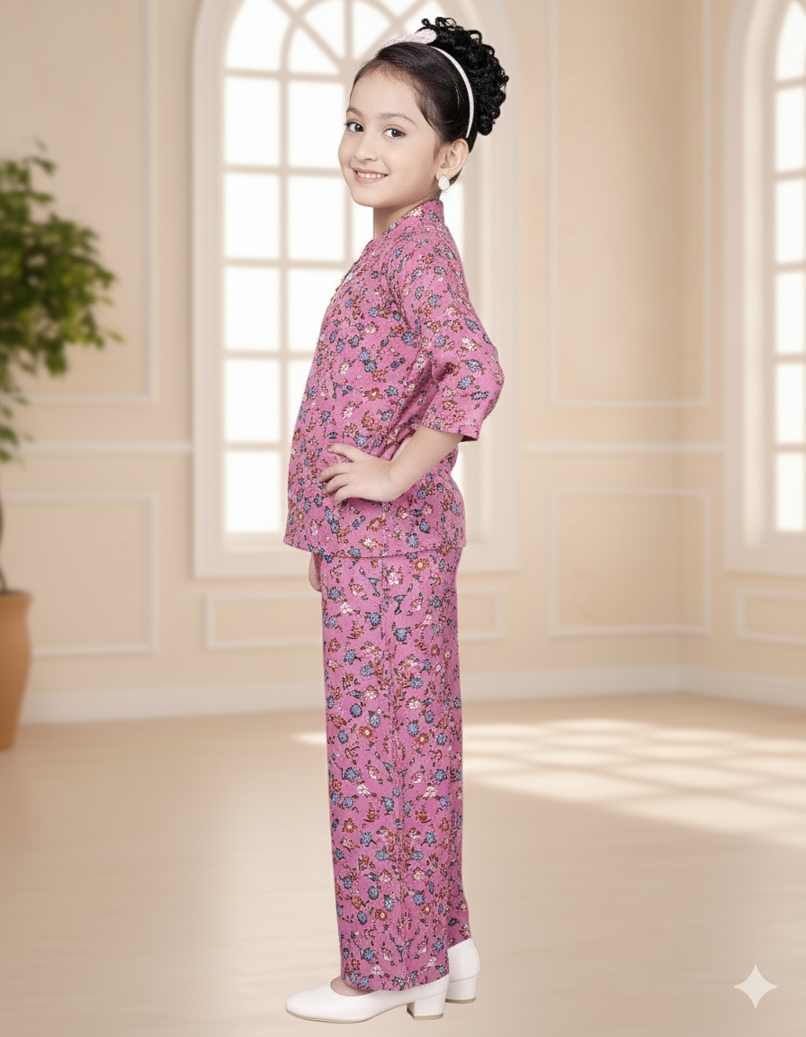 Blossom Chic Girls’ Floral Co-Ord Set - Image 2